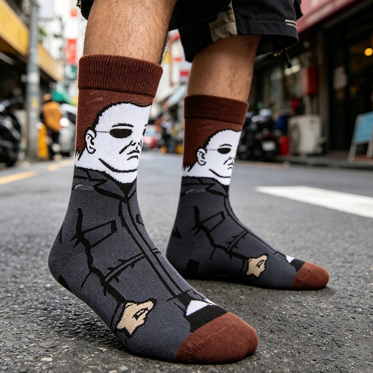 Michael Myers Cartoon Anime Socks