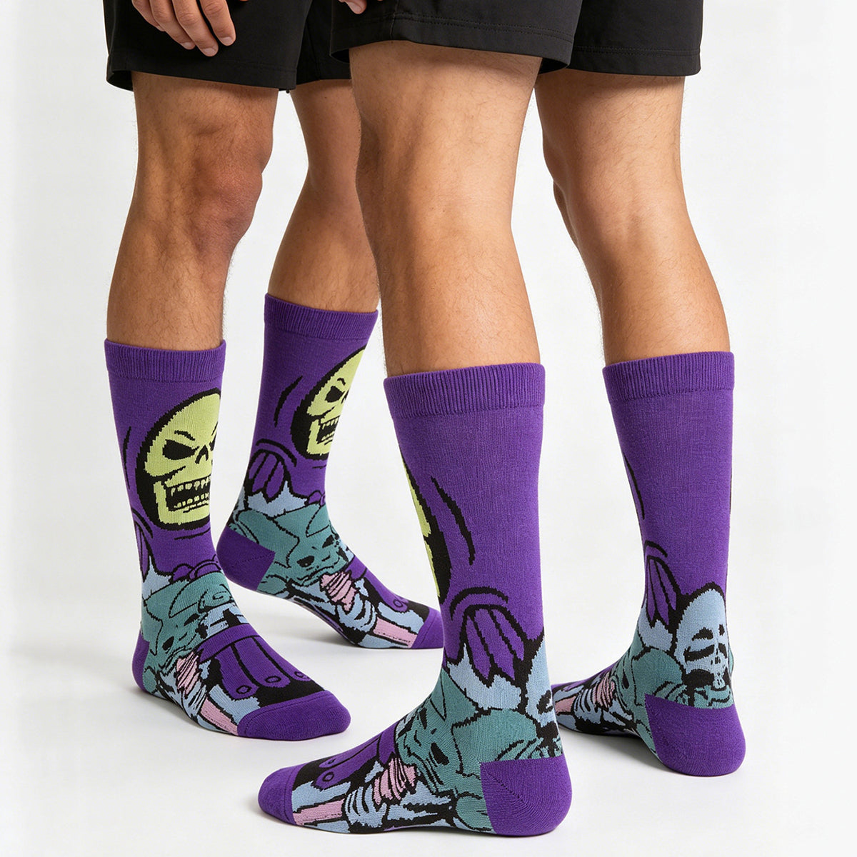 Calcetines de dibujos animados y anime de Skeletor