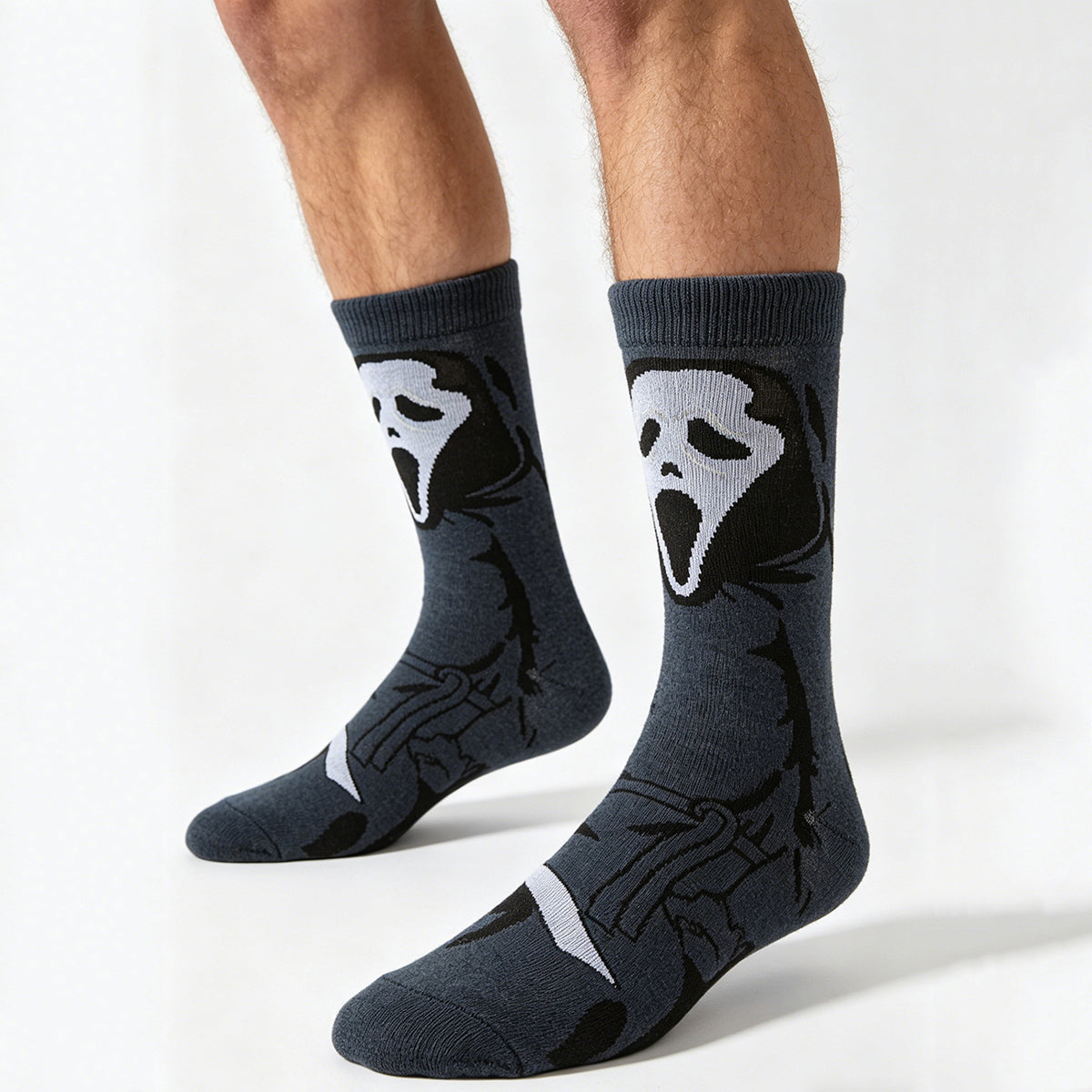 Ghost Face Cartoon Anime Socks