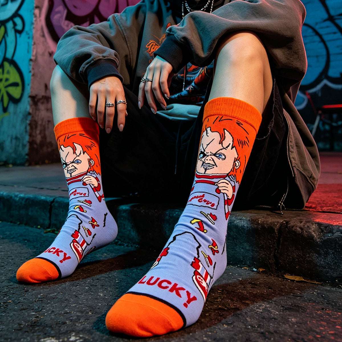 Chucky Cartoon Anime Socks