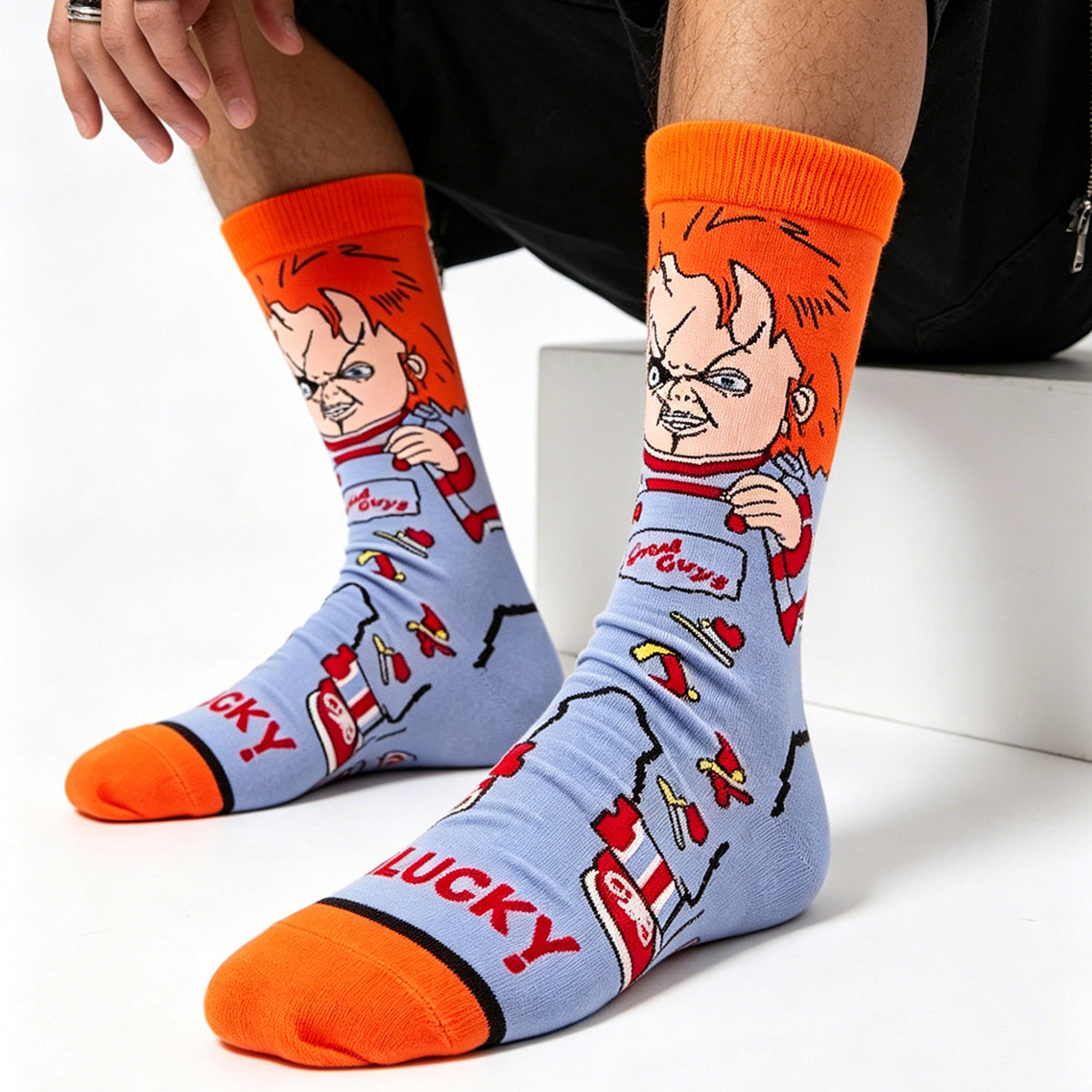 Chucky Cartoon Anime Socks