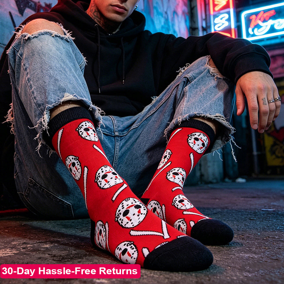 $49.9 FREE Shipping | 10Pairs Horror Socks | $4.99/Pair | Chucky Jason Freddy Joker